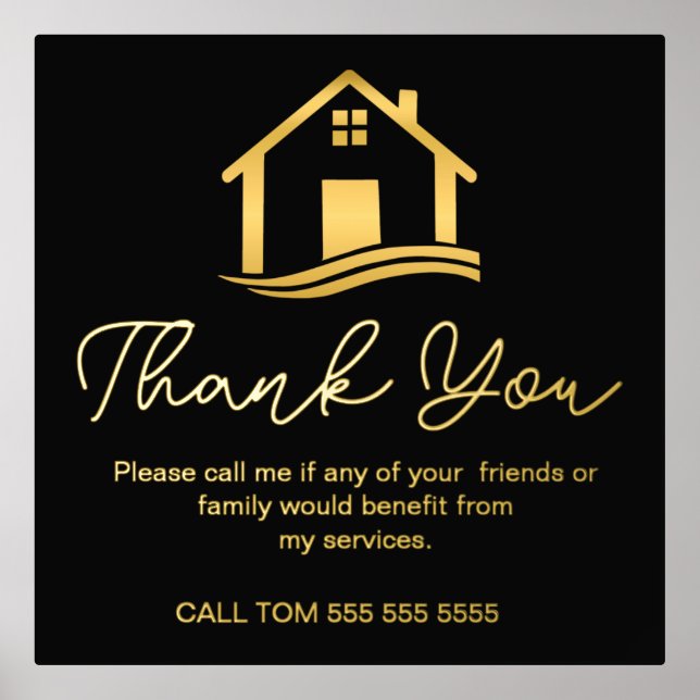 Elegant Real Anwesen Referendum Vielen Dank Foliendrucke (Vorderseite)