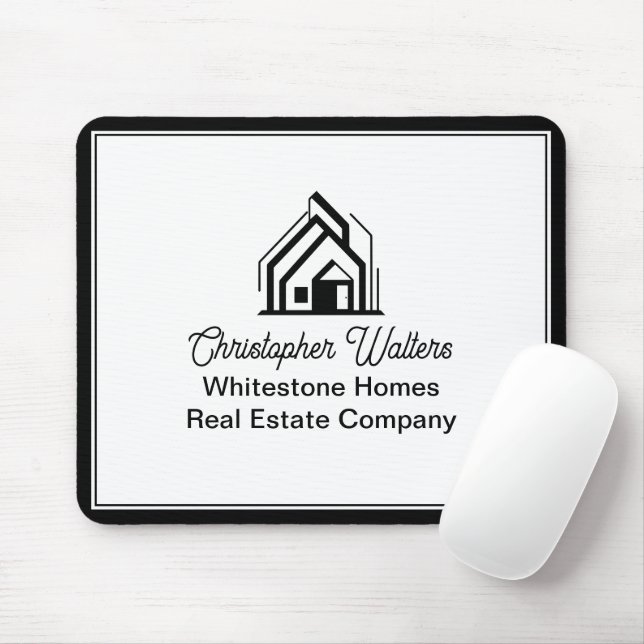 Elegant Real Estate Company Customized Realtor Mousepad (Mit Mouse)