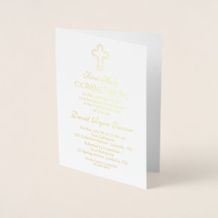 Elegant Real Gold Foil Junge Folienkarte