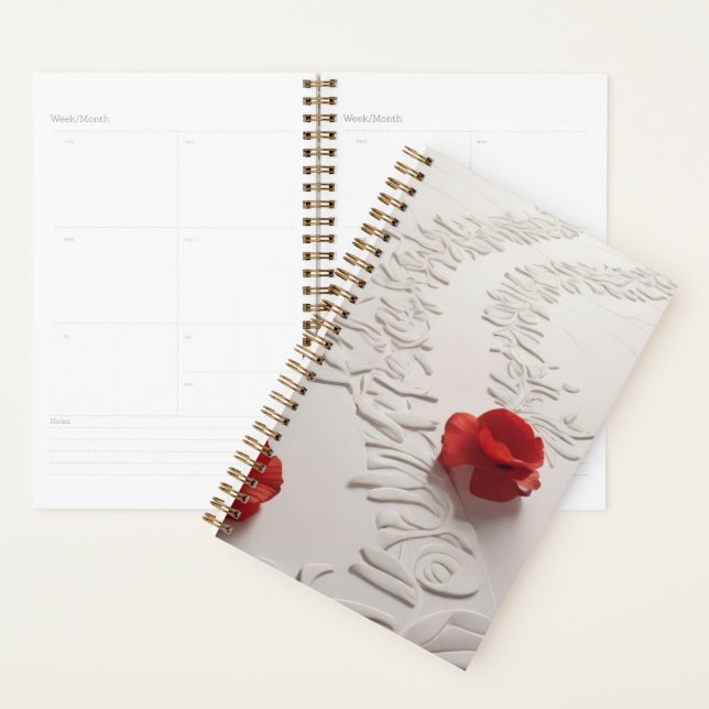 Elegant Red Blossom Path Floral Art Planer (Anzeige)