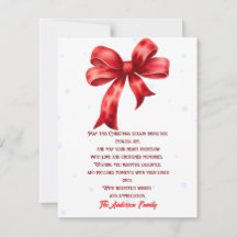 Elegant Red Bow SnowFlake Weihnachten