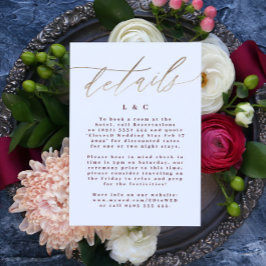 Elegant Red Burgundy Info Unterkunft Gold RSVP Karte