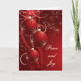 Elegant Red Christmas Feiertagskarte
