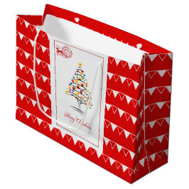 Elegant Red Christmas Große Geschenktüte
