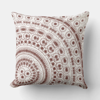 Elegant Red Floral Mandala Pattern Kissen