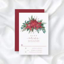 Elegant Red Floral Poinsettia Weihnachtsfeier