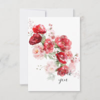 Elegant Red Floral Simple Custom