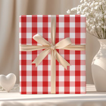 Elegant Red Gingham Pattern
