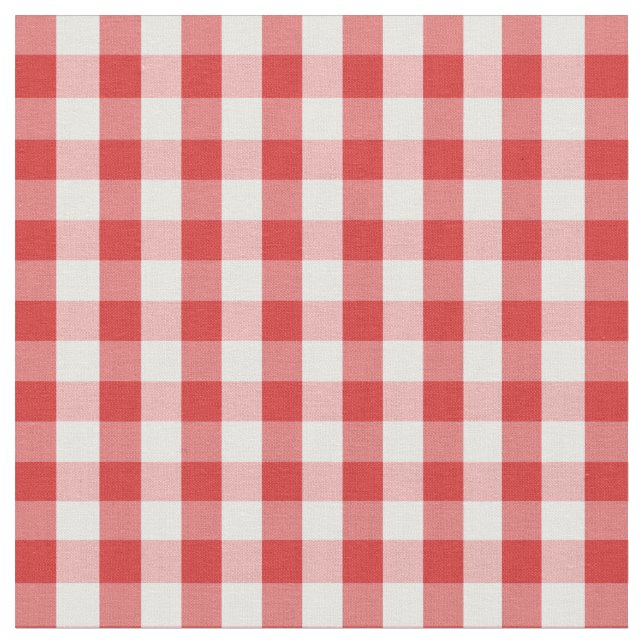 Elegant Red Gingham Pattern Stoff (Nahaufnahme)