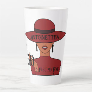 Elegant Red Hat 50. Geburtstag Milchtasse