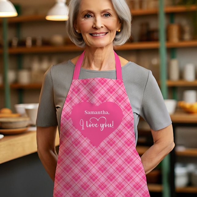 Elegant Red Hearts Personalized Love Gift Valentin Schürze (Elegant Red Hearts Personalized Love Gift Valentine Apron)