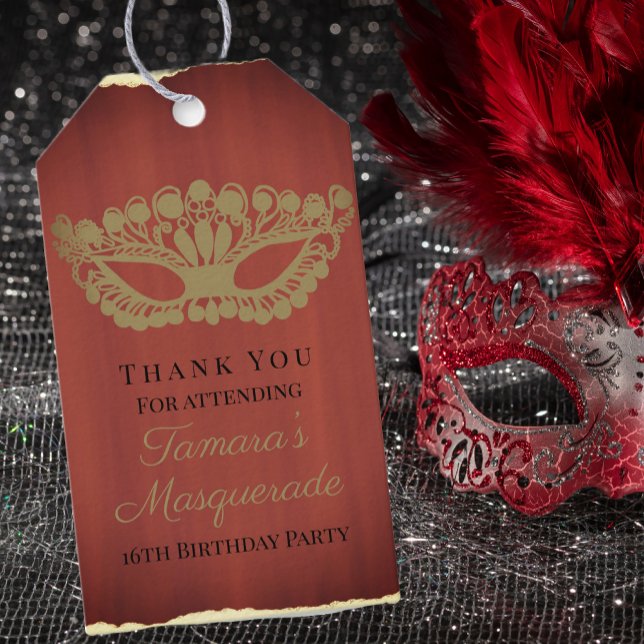 Elegant Red Masquerade Geschenkanhänger (Von Creator hochgeladen)