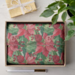 Elegant Red Poinsettias Christmas Seidenpapier<br><div class="desc">Rote Poinsettias und Blätter Papiertaschentücher,  wunderschön für Ihren Weihnachtsfeiertag Geschenke.</div>