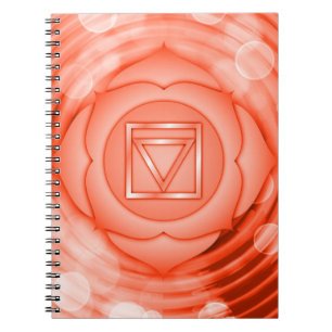 Elegant Red Root Chakra Chi Spiritual Zen Notizblock