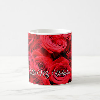 Elegant red roses red flowers red floral kaffeetasse