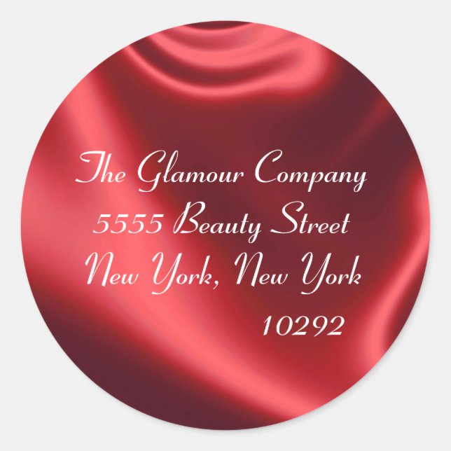 Elegant Red Satin Stickers (Vorderseite)