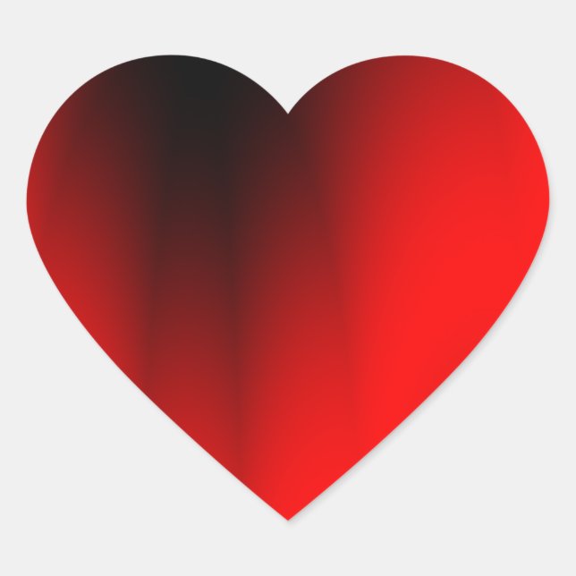 Elegant Red Splash Herz-Aufkleber (Vorderseite)