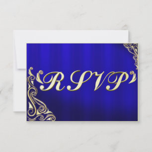 Elegant Regal Golden Blüh Typografie RSVP Karte