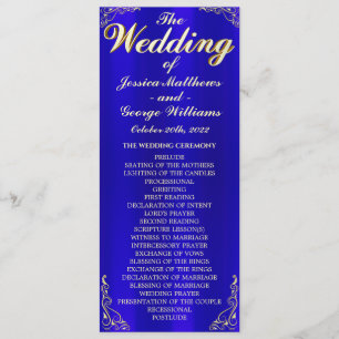 Elegant Regal Golden Typografy Wedding Programm
