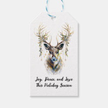 Elegant Reindeer - Freude, Frieden, Liebe