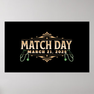 Elegant Residency Match Day 2025 Feier Poster