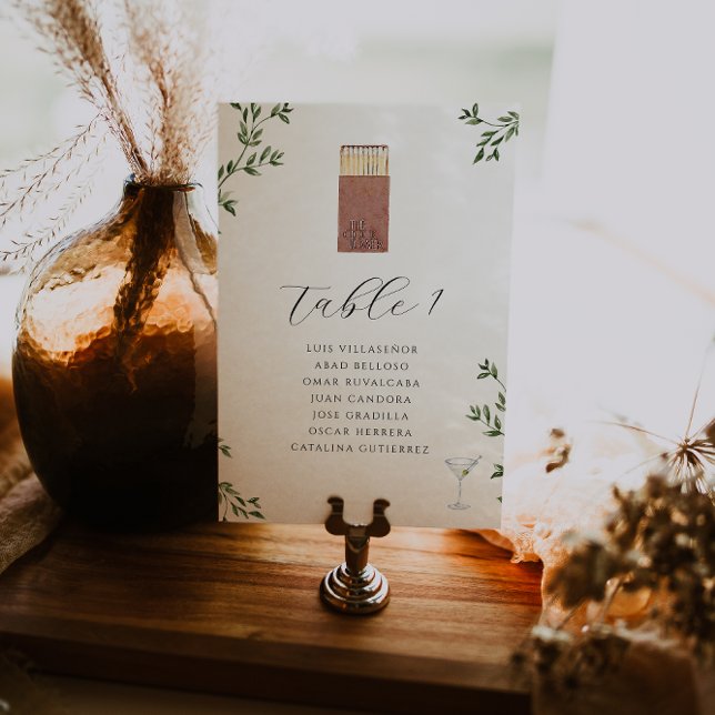 Elegant Restaurant Matchbook Hochzeit Tischnummer (Von Creator hochgeladen)