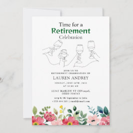 Elegant Retirement Celebration Invitation Einladung
