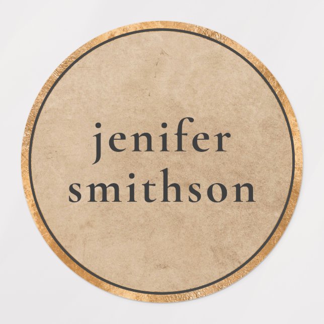 Elegant Retro Classy Luxury Unisex Ihren Namen hin Etiketten (Design 3)