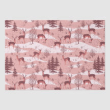 Elegant Retro Red Woodland Deer