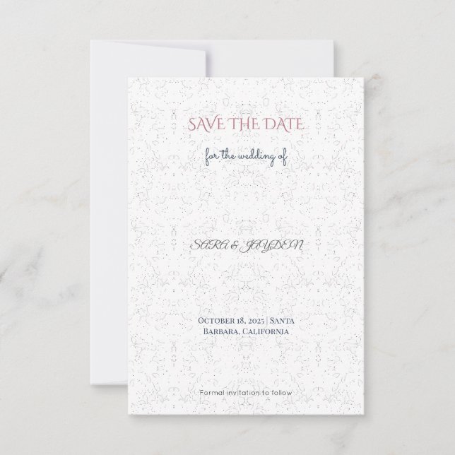 Elegant & Retro Save the Date - Kein Foto | Einzig (Vorderseite)