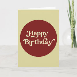 Elegant Retro Typografie Happy Birthday Karte