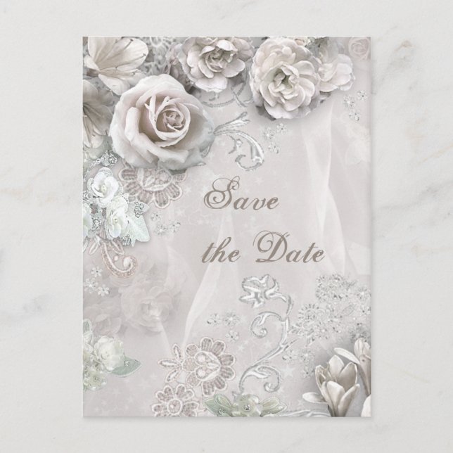 Elegant Rett the Day Ankündigungspostkarte (Vorderseite)