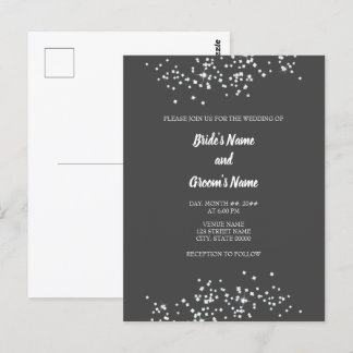 Elegant Rhinestones Hochzeit Einladung Postkarte