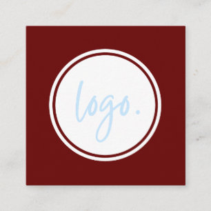 ELEGANT RICH RED COLOR MINIMALISTISCH Business LOG Quadratische Visitenkarte