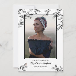 Elegant Robin Bird Beerdigung Danke Bereavement