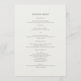 Elegant Romantic Floral Dinner Menu Menükarte