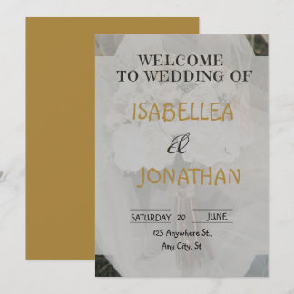 Elegant Romantic Floral Wedding Invitation Einladung