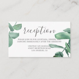 Elegant romantisch eukalyptus botanisch zeitgenöss begleitkarte