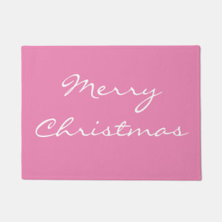 Elegant Rosa Frohe Weihnachtsmatte Fußmatte