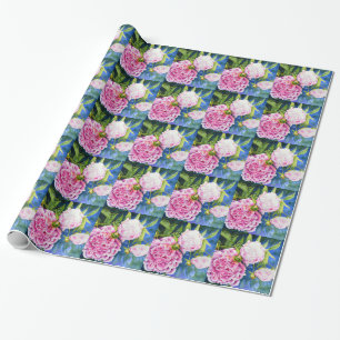 Elegant rosa, klassische Aquarellblüte Geschenkpapier