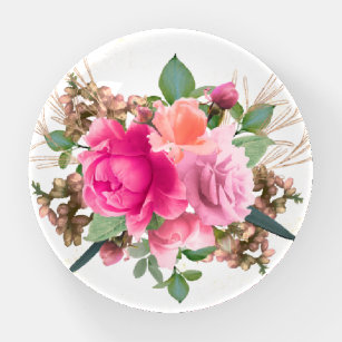 Elegant Rosa Rose Blumenstrauß Briefbeschwerer
