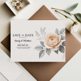 Elegant Rosa Rose Save the Date Ankündigungspostkarte