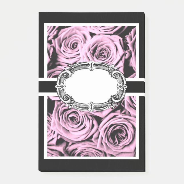 Elegant Rosa Roses Post-it Klebezettel (Vorderseite)