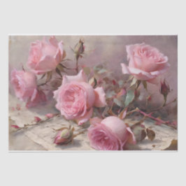 Elegant Rosa Roses Seidenpapier