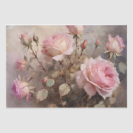 Elegant Rosa Roses Seidenpapier