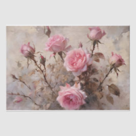 Elegant Rosa Roses Seidenpapier