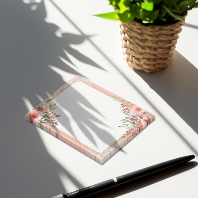 Elegant Rosa schöne Aquarellblume Post-it-Note Post-it Klebezettel (Von Creator hochgeladen)