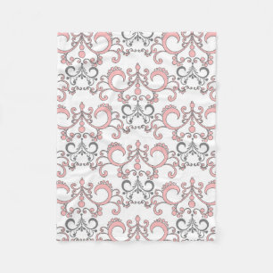 Elegant Rosa und Grau Fleecedecke
