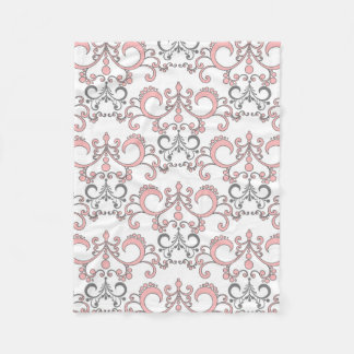 Elegant Rosa und Grau Fleecedecke