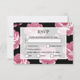 Elegant rosa Vintage Rose Hochzeiten von RSVP-Kart RSVP Karte